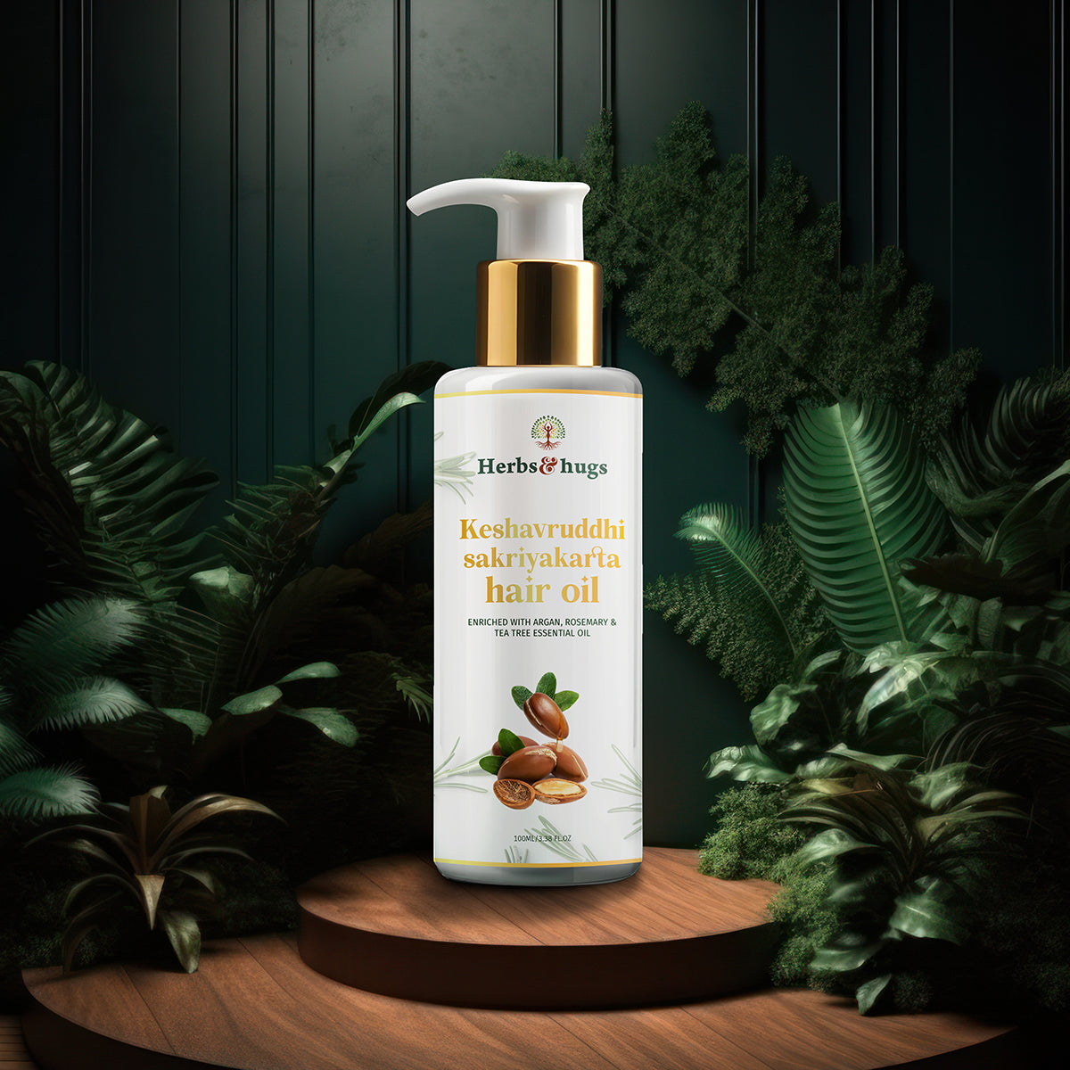Herbs & hugs Keshavruddhi sakriyakarta hair oil